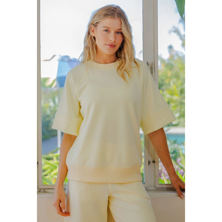 Scuba Rib Short Sleeve Top