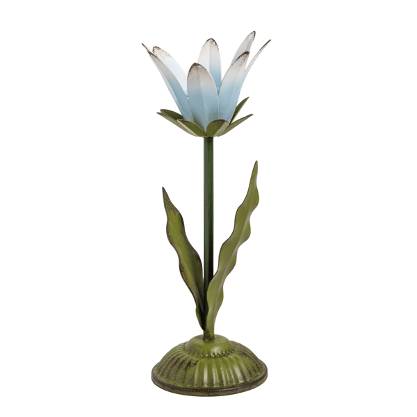 Large Metal Flower Taper Stick