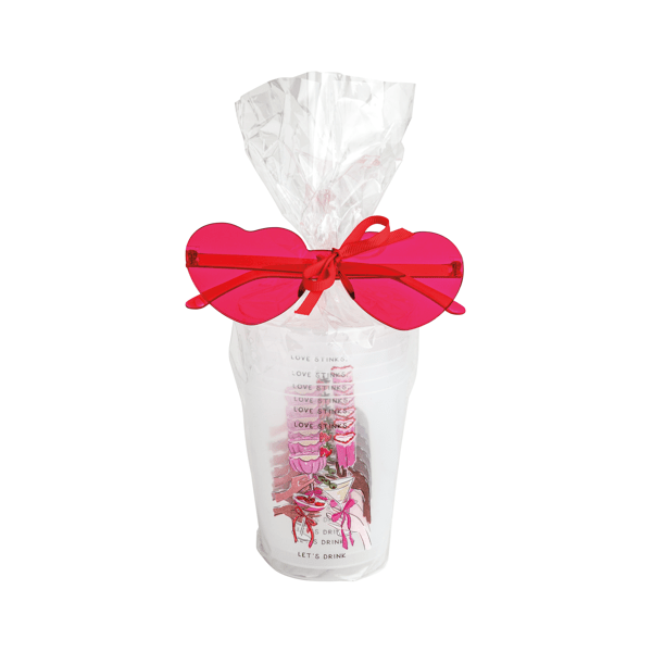 Valentine's Party Cups & Glasses Set
