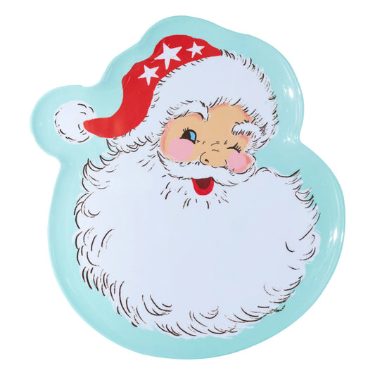 Melamine Shiny Santa Serving Platter
