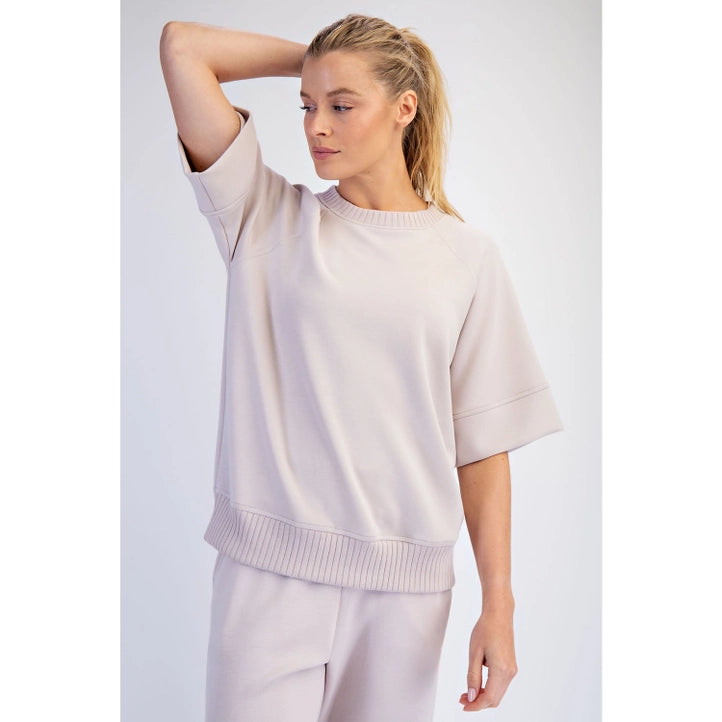 Scuba Rib Short Sleeve Top