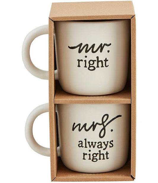 Mr. Right & Mrs. Always Right Mug Set
