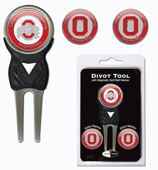 Ohio State Buckeyes Divot Tool with Ball Markers