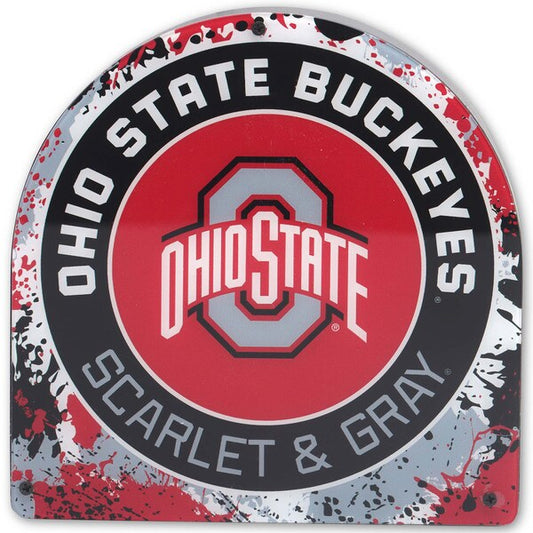 OSU Scarlet and Gray LED Deep Wood Sign