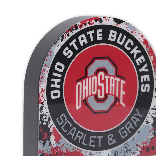 OSU Scarlet and Gray LED Deep Wood Sign