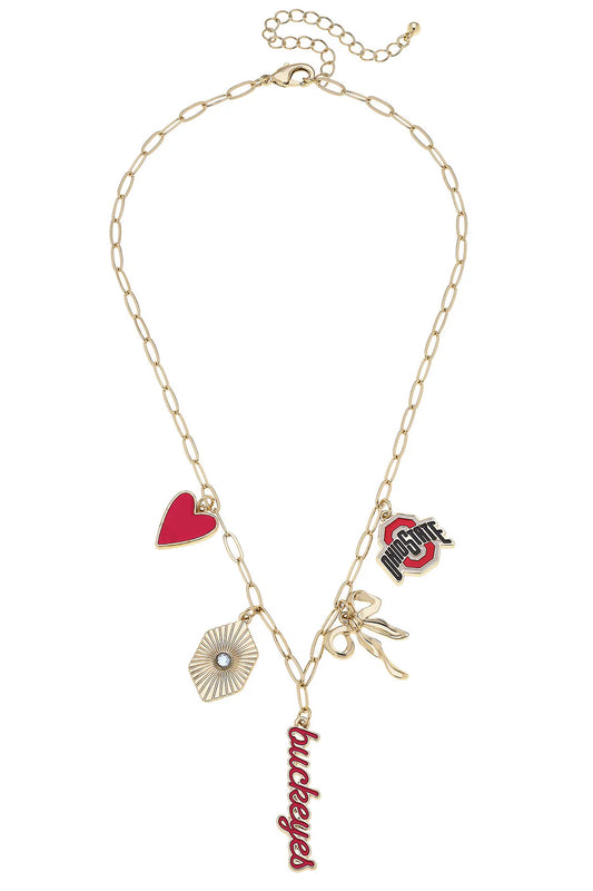 Ohio State Buckeyes Paper Clip Charm Necklace