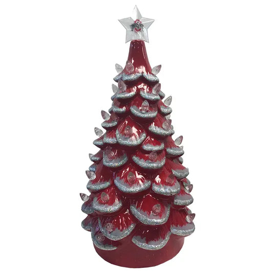 14" Ohio State Ceramic Tree with Lights
