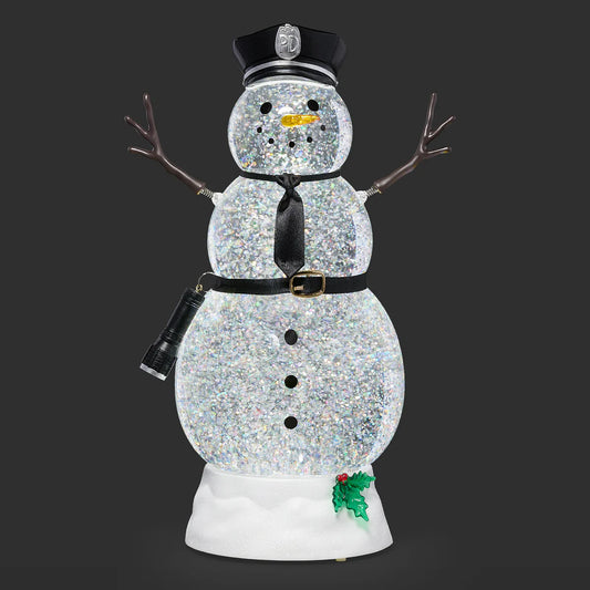 Confetti Lites Lighted Swirl Police Snowman