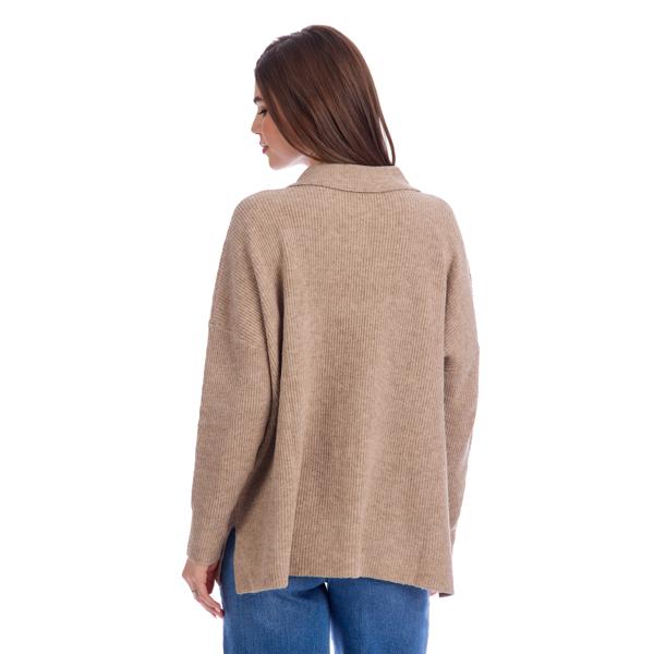 Tan Noa Collared Sweater