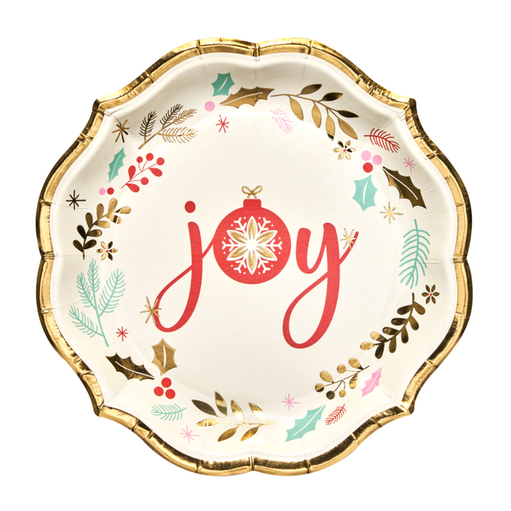 Vintage Santa Salad Plate-8pk