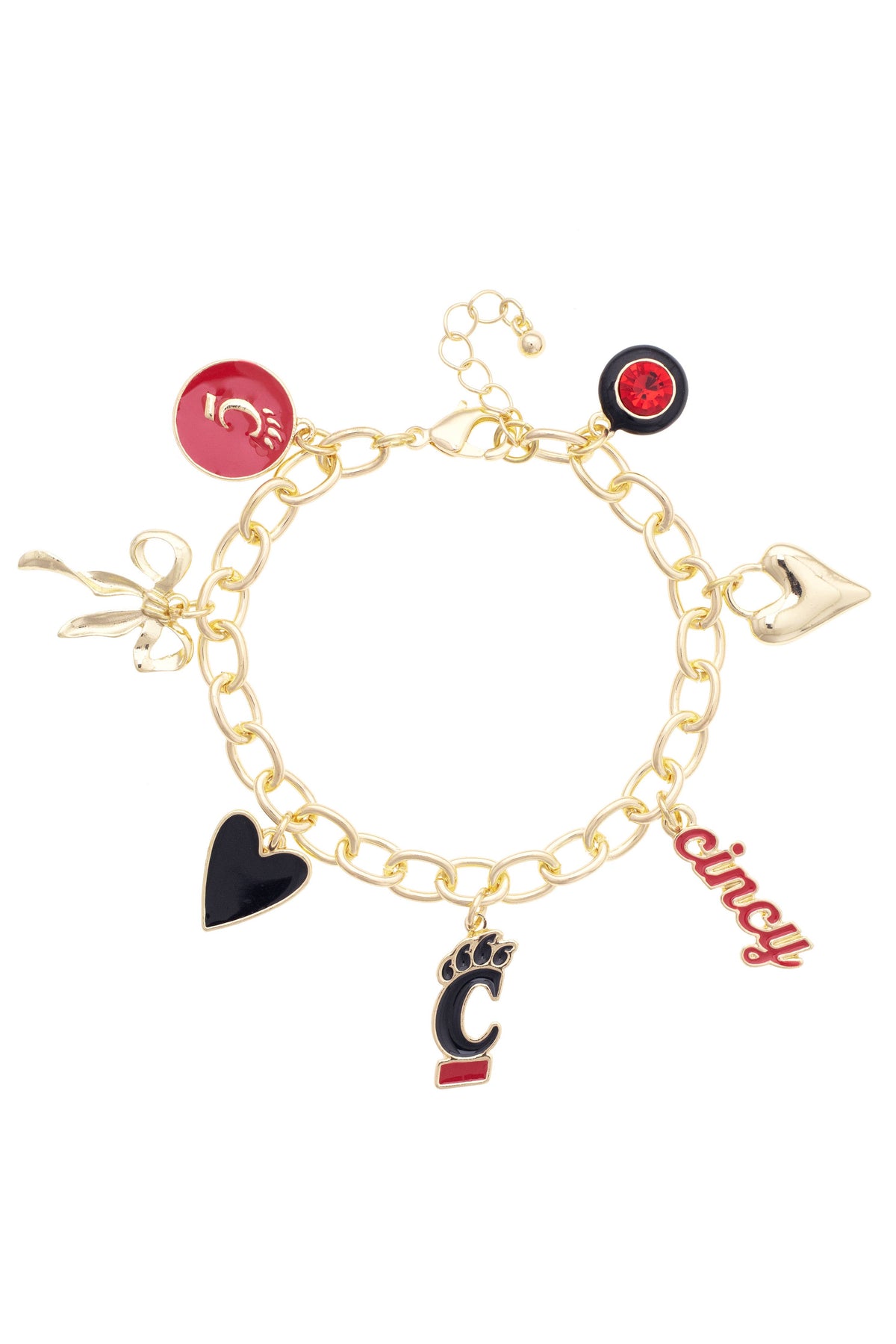 Cincinnati Bearcats Enamel Icons Charm Bracelet
