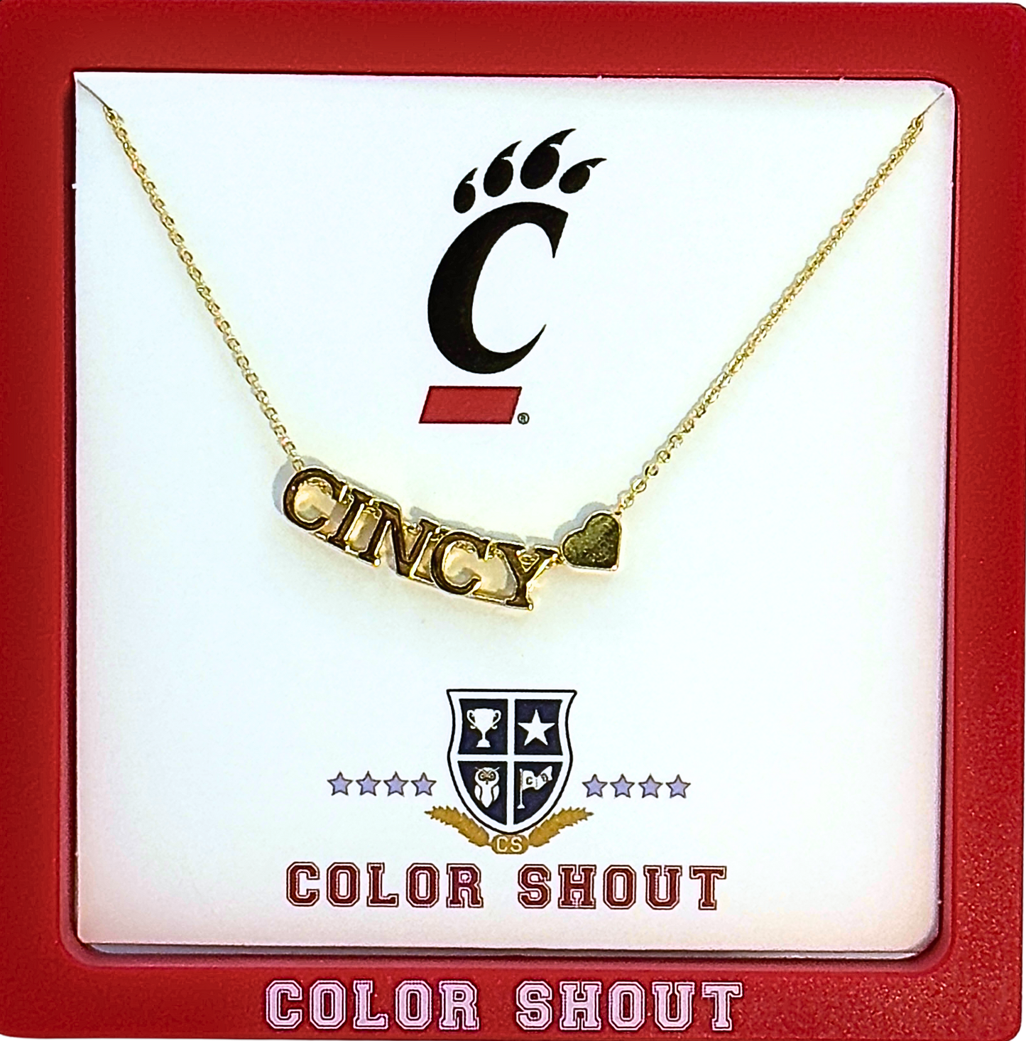 N202 - CIN: University of Cincinnati Heart Necklace