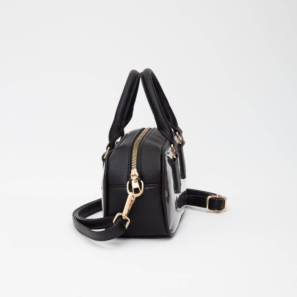 TG10774 Clear Plastic East-West Top Handle/Crossbody Bag