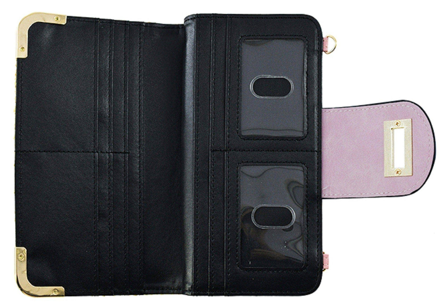 Lexi Straw Turn Lock Crossbody Wallet