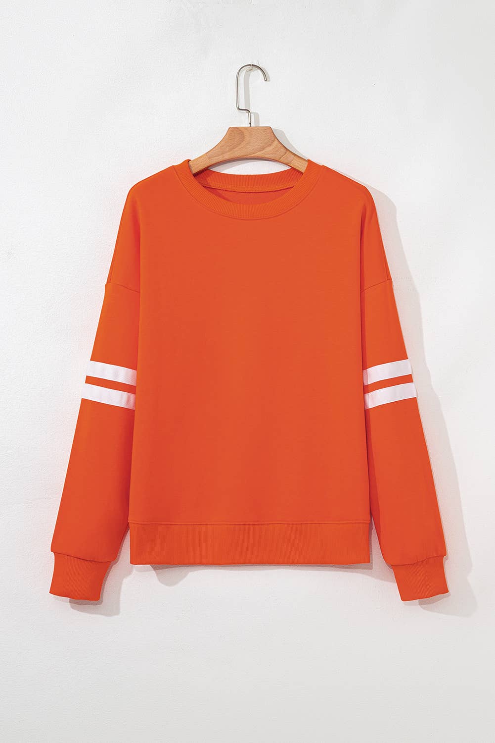 Varsity Stripe Detail Drop Shoulder Oversize Sweatshirt