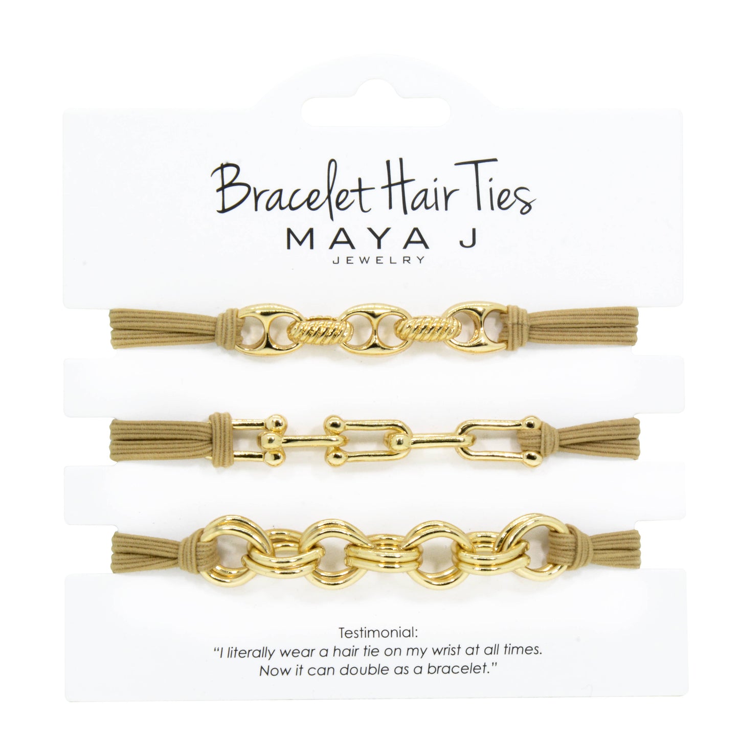 2-in-1 Bracelet Hair Tie Sets - Classic
