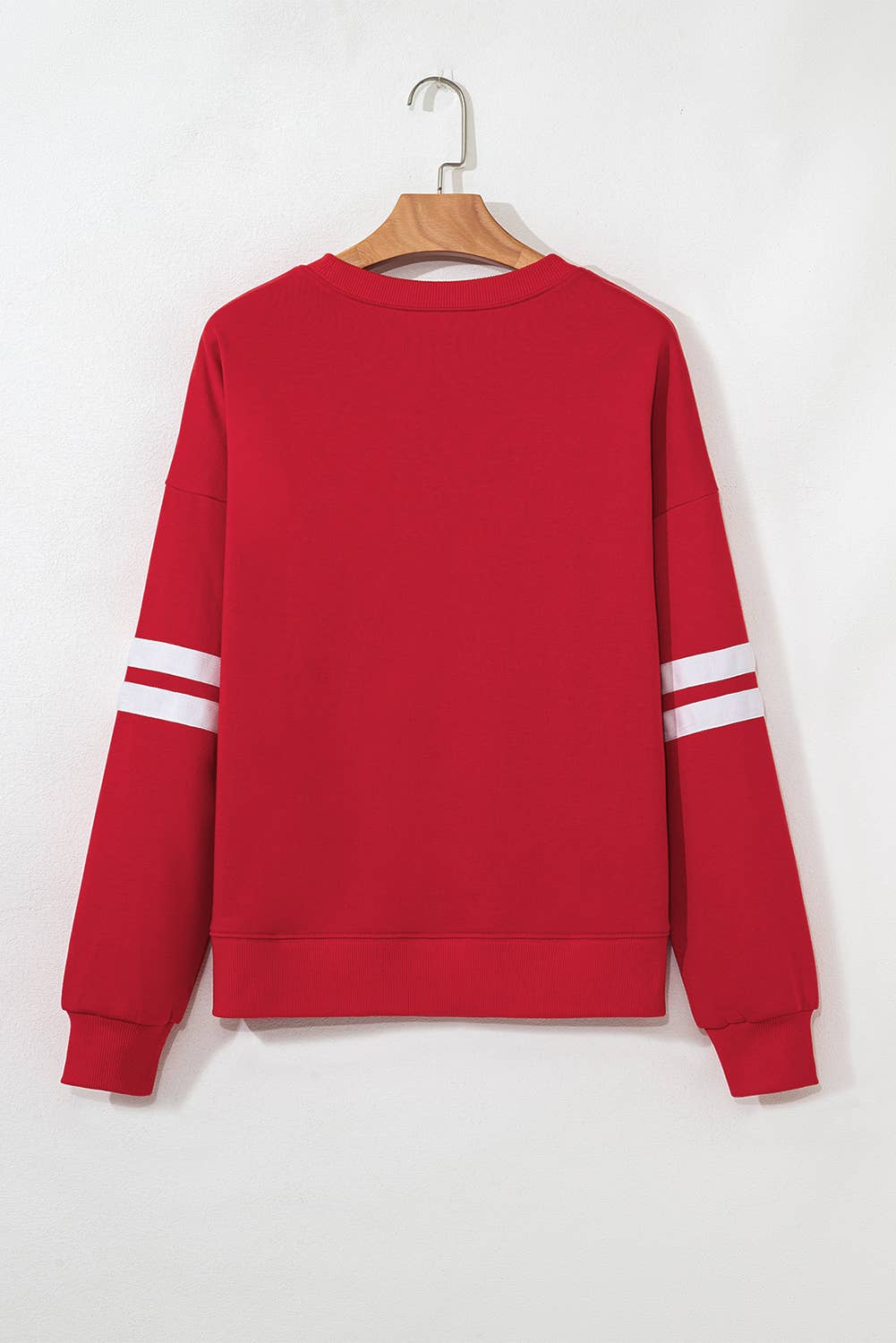 Varsity Stripe Detail Drop Shoulder Oversize Sweatshirt
