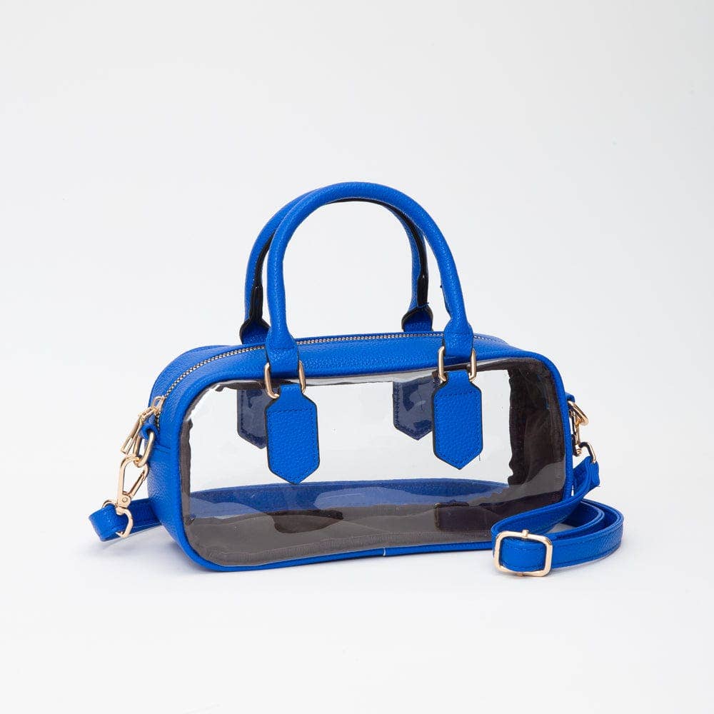 TG10774 Clear Plastic East-West Top Handle/Crossbody Bag